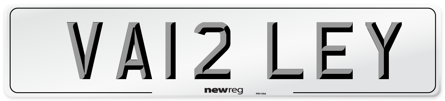 VA12 LEY Number Plate from New Reg